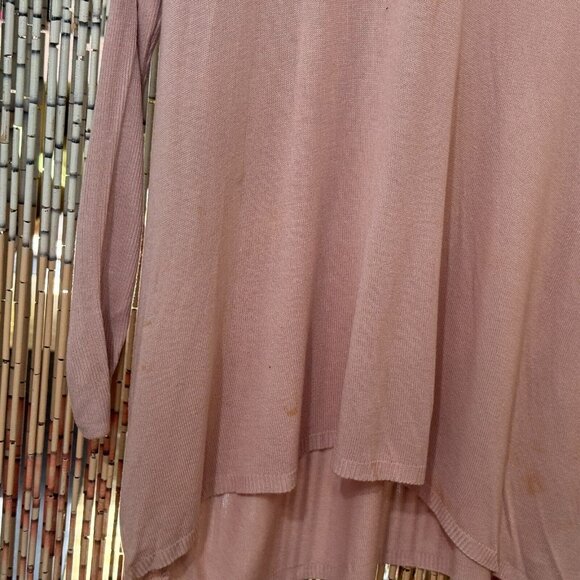 H&M Divided Round Neck Long Sleeve Knit Tunic Sweater, Blush Pink Women's 10 - Picture 4 of 11